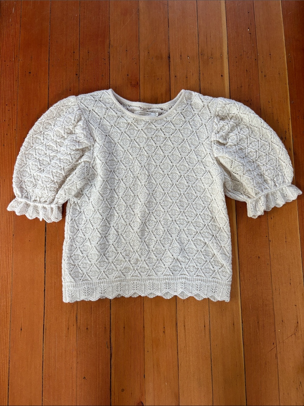Christy Dawn 100% Baby Alpaca Puff-Sleeve Women's Sweater